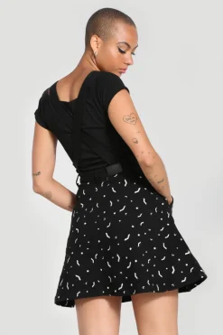 Bat Pinafore Dress Black