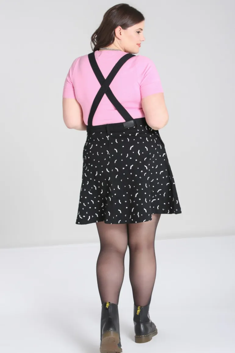 Bat Pinafore Dress Black