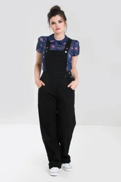 Elly May Denim Dungaree Black