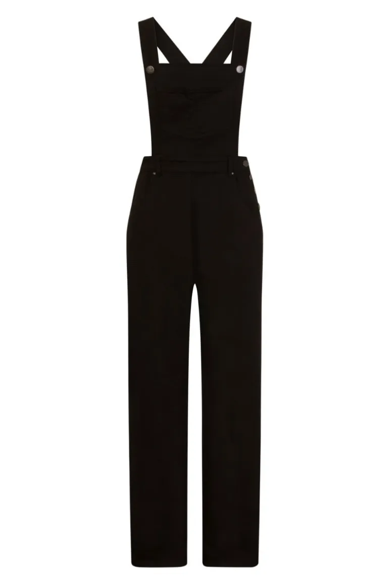 Elly May Denim Dungaree Black
