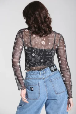 Hello Goodbye Mesh Top