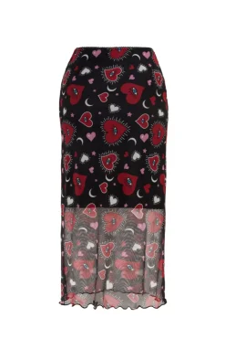 Kate Heart Mesh Skirt