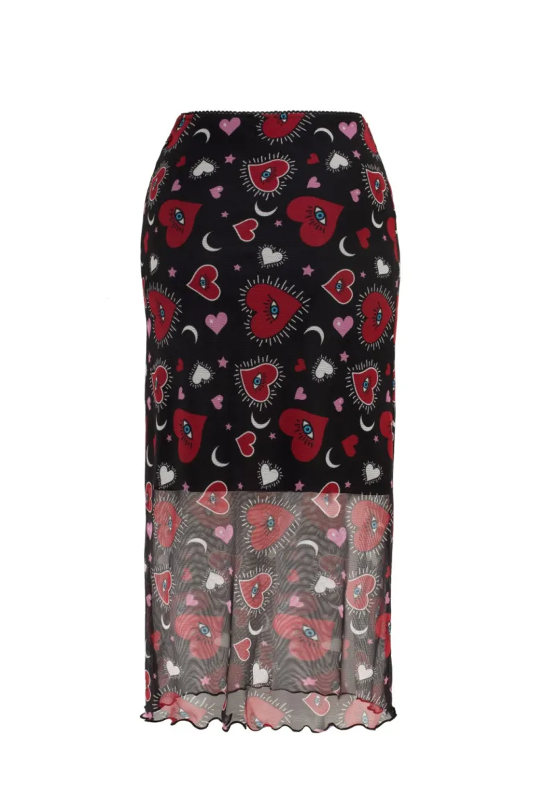 Kate Heart Mesh Skirt