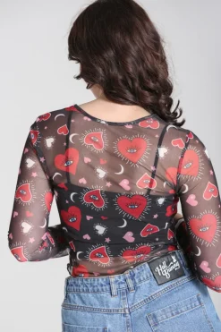 Kate Heart Mesh Top