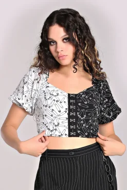Safety Pin Crop Top
