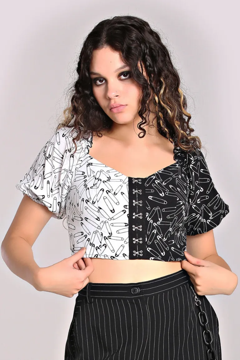 Safety Pin Crop Top