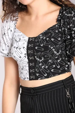Safety Pin Crop Top