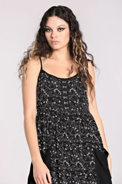 Safety Pin Dress Black