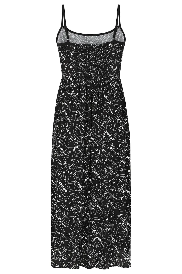 Safety Pin Dress Black
