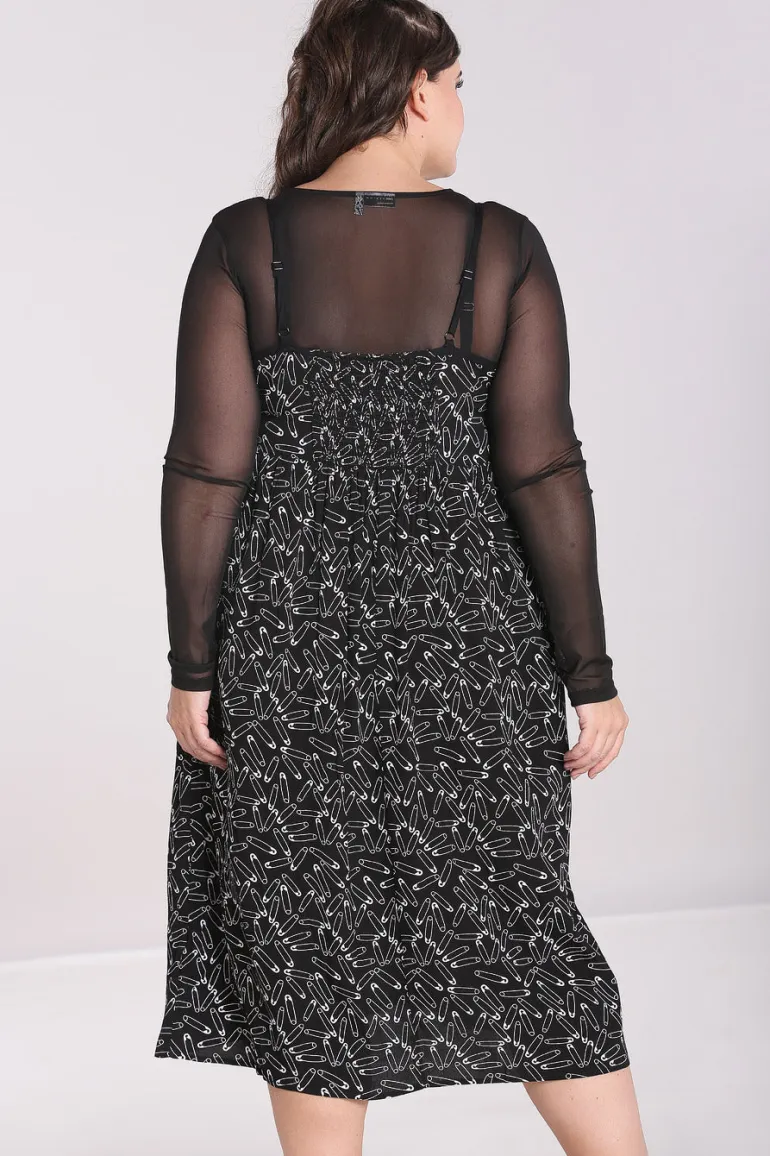 Safety Pin Dress Black