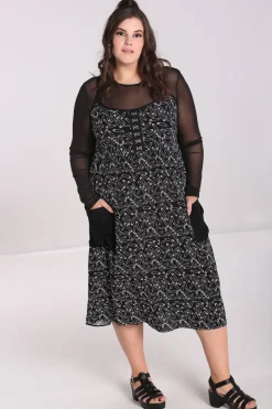 Safety Pin Dress Black