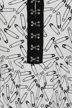 Safety Pin Dress White