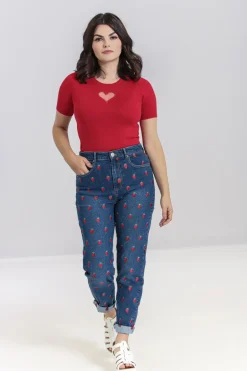 Strawberry Denim Jeans
