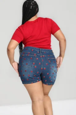 Strawberry Denim Shorts