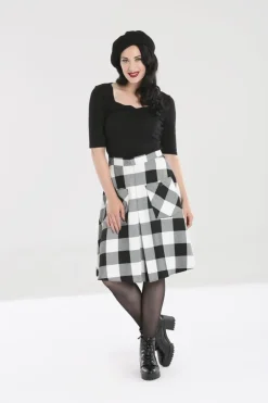 Teen Spirit Mid Skirt Black-White