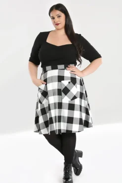 Teen Spirit Mid Skirt Black-White