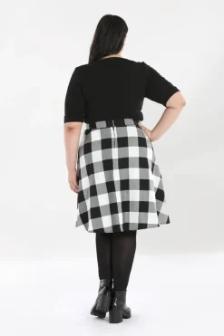 Teen Spirit Mid Skirt Black-White